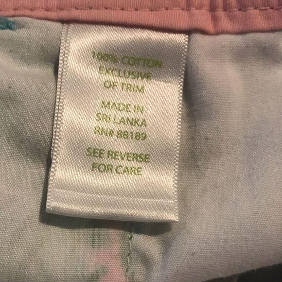 Lilly Pulitzer Callahan Shorts Women's Size 6 Chomp Chomp Alligator Pink & Green - Picture 11 of 13